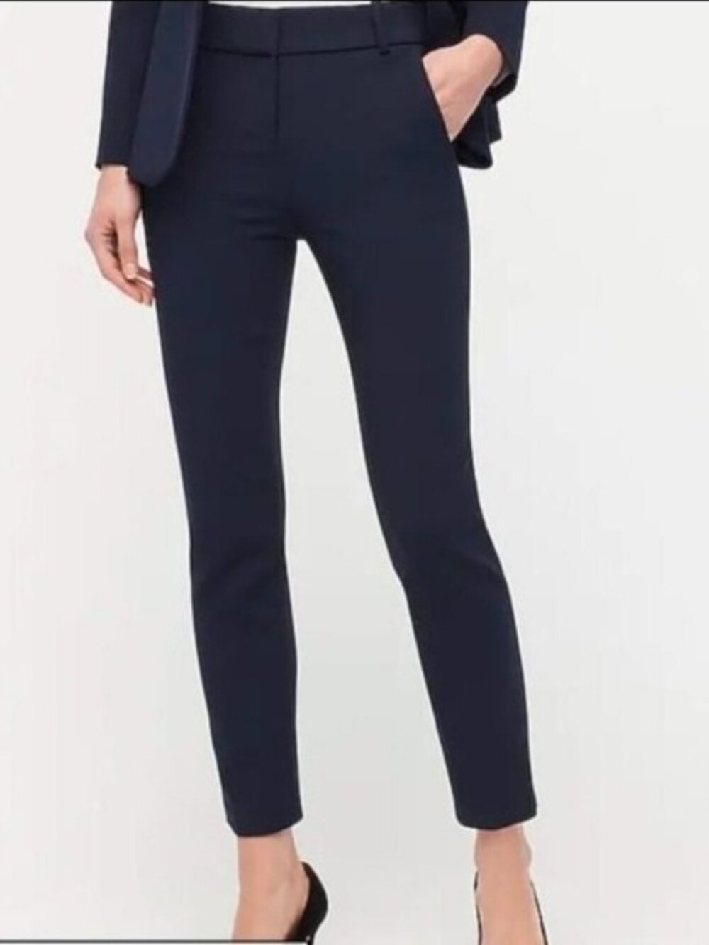 J Crew High Rise Cameron Black Pants in Four-Season Stretch Size 10 NWOT